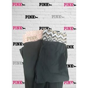 Vtg VS PINK 🩷Y2K 🔥Fold Over Yoga Pants Lot Black Low Rise Rare Waistband S